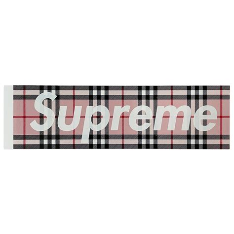 box logo burberry supreme|pink supreme Burberry sticker.